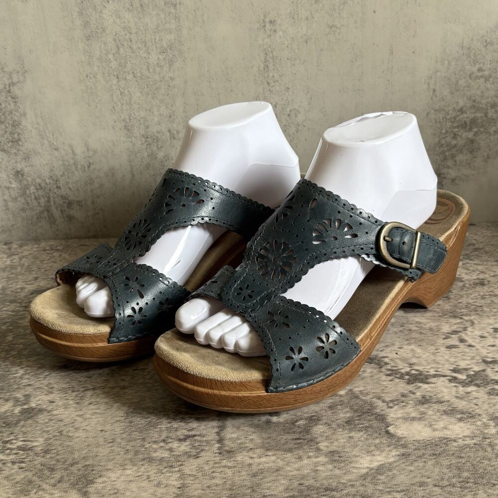 Dansko Sapphire Blue Women’s Sandals Size EU 42 US 11.5-12 Platform Wedge